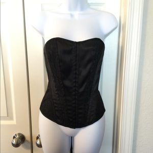 Black Lace Corset with Boning